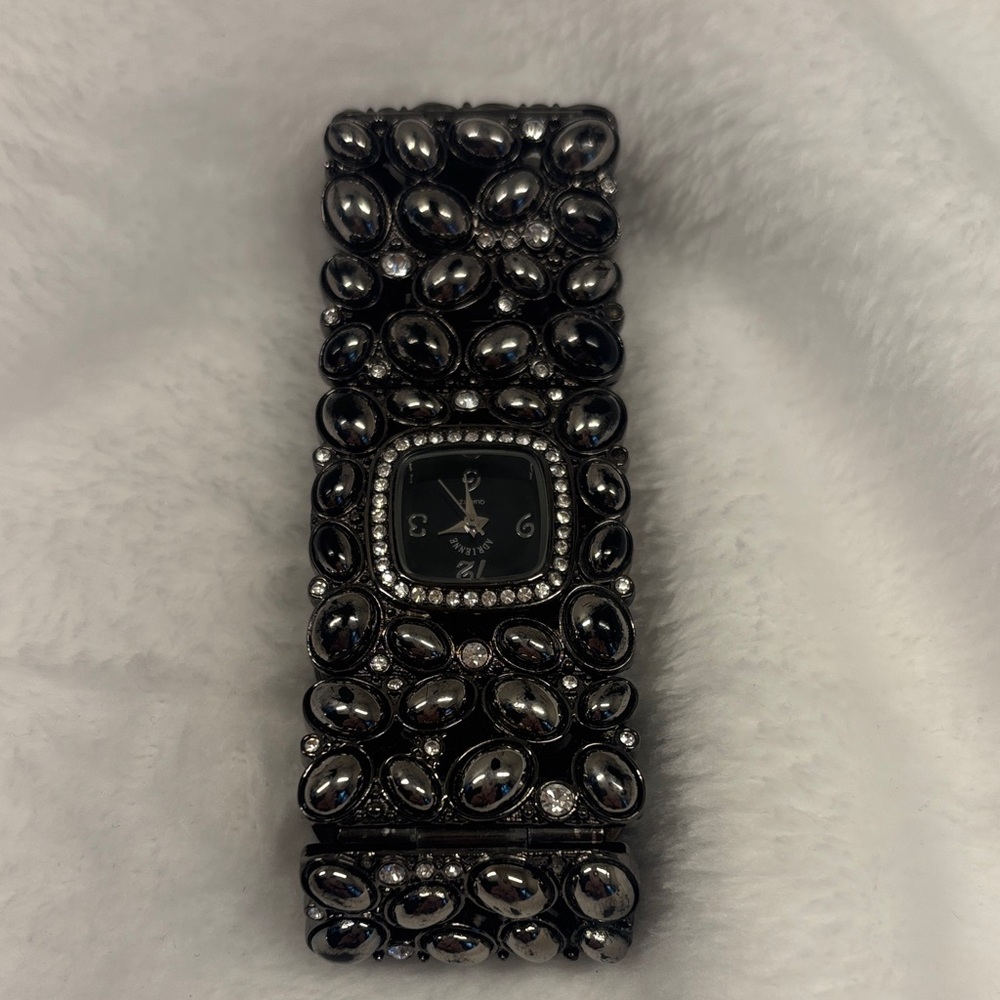 Adrienne Black and Silver Women's Watch